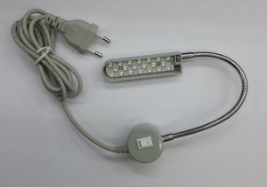 Lampe LED pour machine à coudre avec un bras flexible