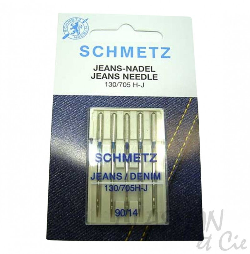 5 aiguilles jean machine à coudre Schmetz, 130/705 H-J