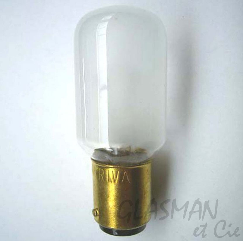 RIVA B15 12V 15W 22X63 Ampoule à baïonnette pour machine à coudre 15mm de  diamètre (B15)