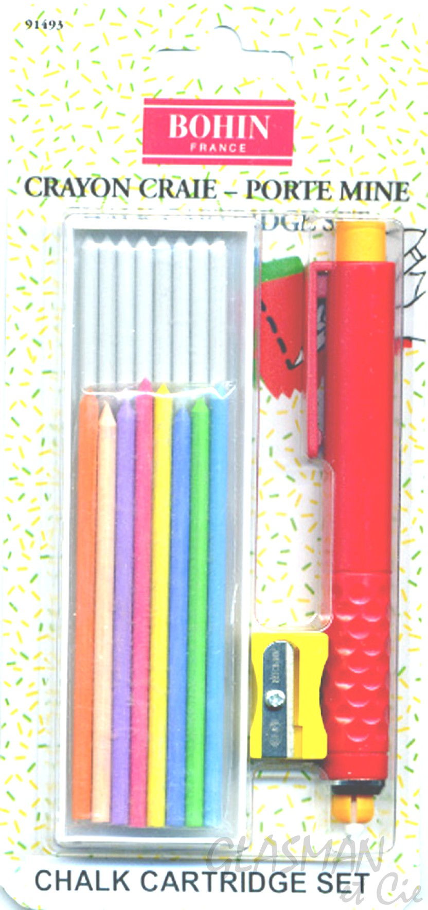 Crayon craie porte mine + craies + taille crayon